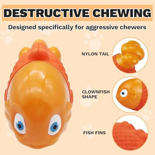 WinTour Indestructible Dog Toys for Aggressive Chewers, Tough Chew Toys for Medium & Large Breeds, Squeaky and Durable Chewers for Large Dogs - Image 3