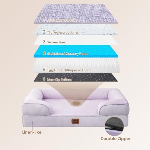 EHEYCIGA Orthopedic Extra Large Dog Bed, Waterproof Washable XL Pet Bed 44" - Image 5