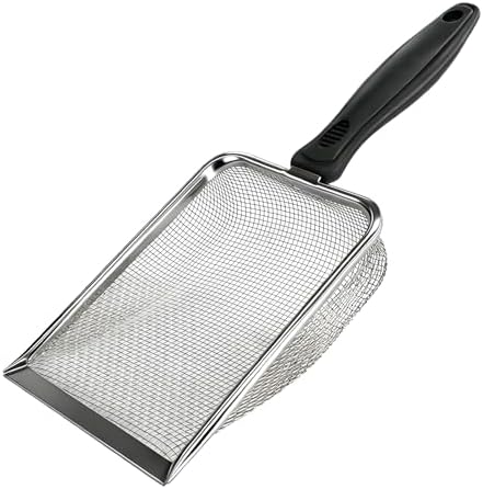 Cat Litter Scoop with Stainless Steel Mesh, 2.8mm Hole by PANDAAR