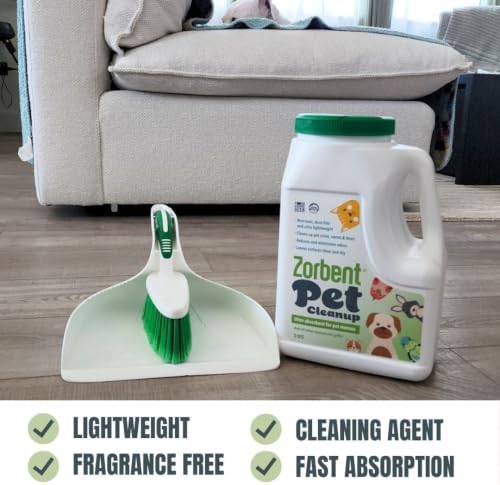 Zorbent Pet Accident Cleanup – Odor Remover for Dog & Cat Messes. Absorbs 1 Gallon. Pet-Safe Cleaner for Urine, Vomit, Poop & Accidents on Hardwood, Tile, Vinyl, Concrete, Short Carpet & Rugs, 5 qt - Image 5