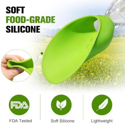 2pcs Portable Dog Water Bottle Attachment, Pet Water Bowl for Walks - Image 6