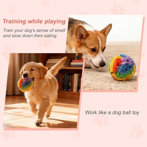 Snuffle Ball for Dogs, Interactive Dog Toys, Colorful, Small - Image 4