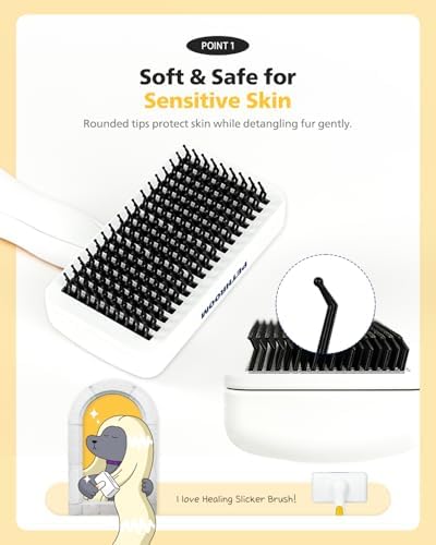 PETHROOM Self-Cleaning Slicker Brush for Dogs & Cats - Image 5