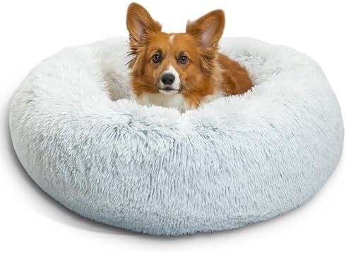 Best Friends by Sheri Original Calming Donut Dog Bed, Frost Gray, 30" by BestFriendsbySheri