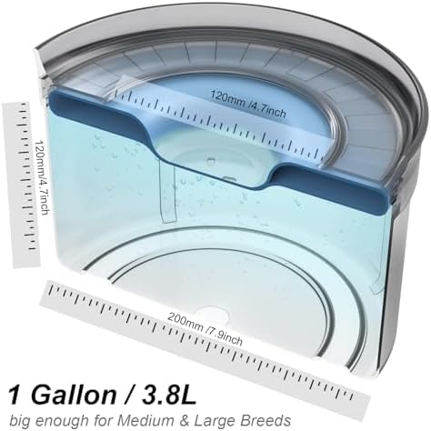 No Spill Water Bowl for Dogs-1Gallon, Anti-Digging & BPA-Free - Image 2