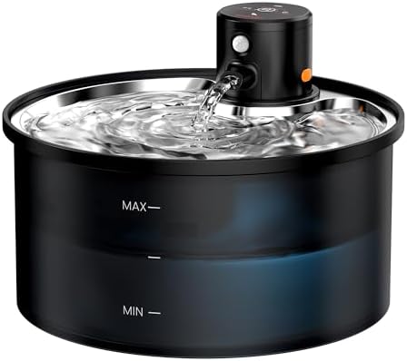 Wireless Cat Water Fountain Cordless: 108oz Battery Operated Cat Fountain by VKIMISS