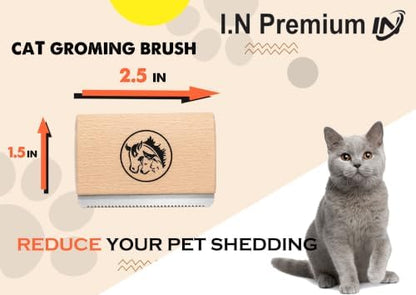 Cat Brush for Shedding & Cat grooming tool for Indoor Pet Grooming Tool Cats Deshedder undercoat brush Works for Short & Long Haired Pets Hair removal comb 2.5 inch - Image 2