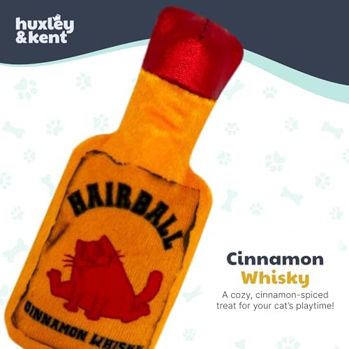 Huxley & Kent Plush Crinkle Catnip Cat Toy, Hairball Cinnamon Whisky - Image 2