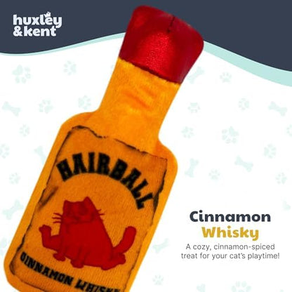 Huxley & Kent Plush Crinkle Catnip Cat Toy, Hairball Cinnamon Whisky - Image 2