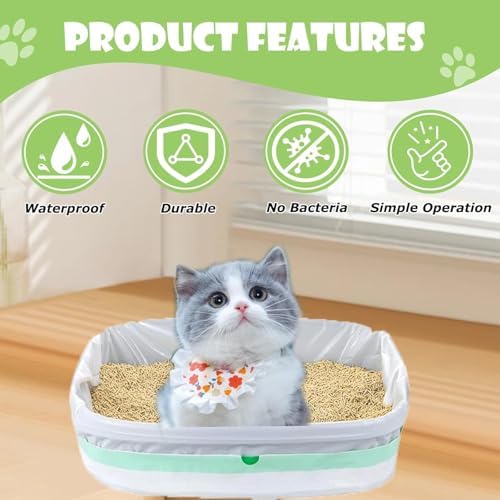 14count Cat Litter Box Liners 37"x18" Large Cat Litter Bags with Drawstring - Image 5
