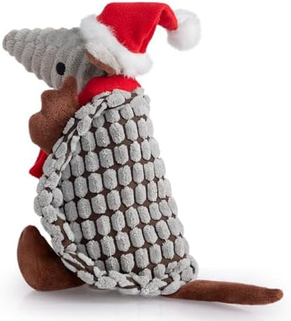 Hollypet Armadillo Squeaky Puppy Dog Toys for Small Medium Dogs, Christmas by Hollypet