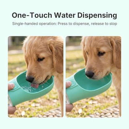 Portable Dog Water Bottle 300ml Leak Proof Pet Drinking Bottle for Dogs & Cats, Outdoor Travel Water Dispenser for Walking Hiking Camping (Lake Green) - Image 3