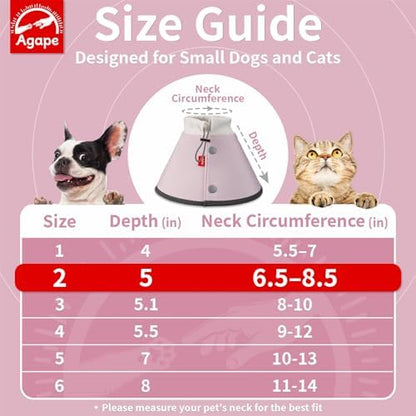 Agape Soft Dog Cone for Small Dogs & Cats, Recovery Collar to Stop Licking - Image 2