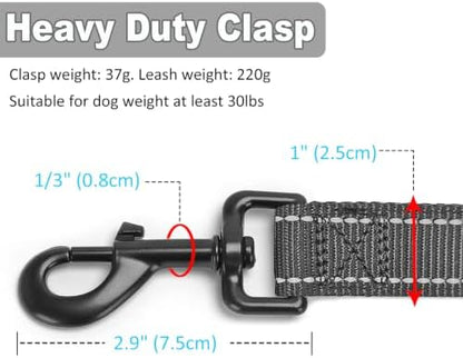 3 Handle Dog Leash 10FT Triple Handle Reflective Large Medium Dog - Image 2