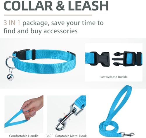 PUPTECK Dog Harness, Collar and Leash Set No Pull for Small Medium Sized - Image 4