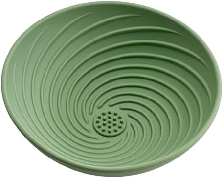 Dog Lick Bowl Slow Feeder for Dogs and Cats (Green), Silicone Lick Mat Bowl for Slow Eating, Anxiety Relief, Interactive Pet Feeding Dish, Dishwasher Safe by Unknown