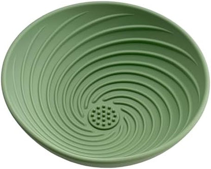 Dog Lick Bowl Slow Feeder for Dogs and Cats (Green), Silicone Lick Mat Bowl for Slow Eating, Anxiety Relief, Interactive Pet Feeding Dish, Dishwasher Safe by Unknown