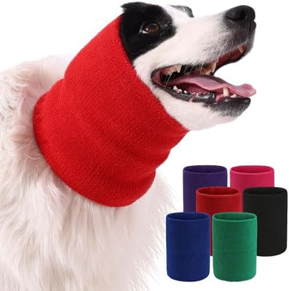 Dog & Cat Calming Band Cat Anxiety Relief Cover,Double Layer Thickened Pet Ears Elastic Neck Band Noise Cancelling Ear Muffs for Anxiety Relief/Noise Protection,Grooming,Thunder,Fireworks by Spajoy