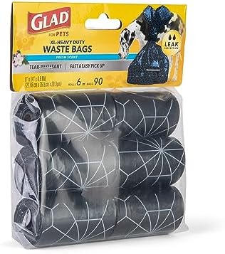 Glad Waste Bags, 90 Count, Fresh Scent, Extra Large | Heavy Duty | For Dogs | Refill Rolls - Image 2