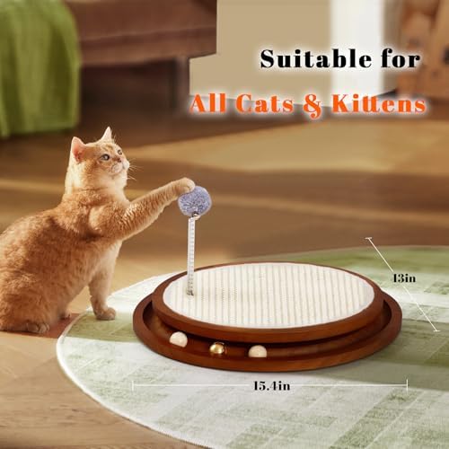 Cat Scratcher Toys Natural Sisal Pad Kitten Interactive Ball Track - Image 6