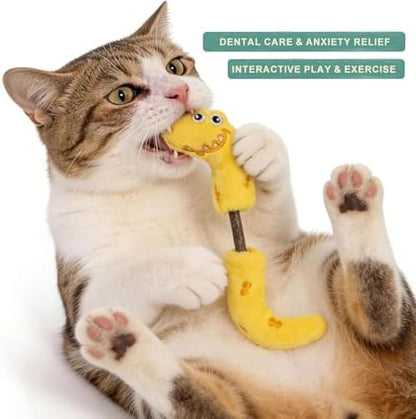 Catnip Chew Ropes Toy, Silvervine Chew Sticks, Cat Chew Toy for Teeth Cleaning, Interactive Cat Toys for Indoor Cats, for All Cat Breeds (5 Pack) - Image 3