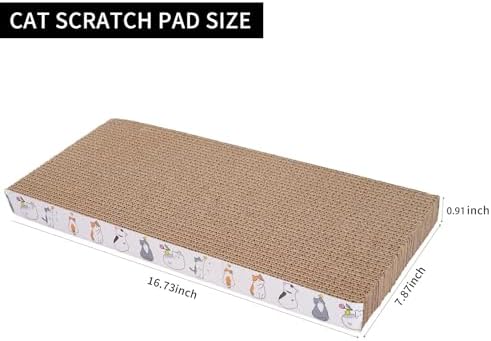 8 Packs cat Scratch pad Toys Reversible cat Scratching Post Cardboard cat scratchers for Indoor Cats Sleep Play and Grind Claws - Image 2