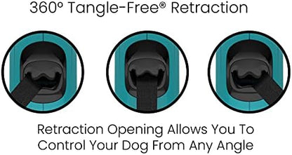 TUG Monochrome Tiny 360° Tangle-Free Retractable Dog Leash | Cat Leash | 10 ft Strong Nylon Tape (Tiny, Aqua) - Image 3