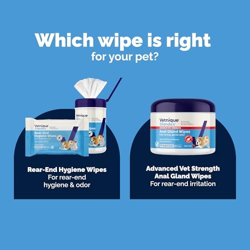 Vetnique Glandex Rear End Wipes for Dogs & Cats, Anal Gland Hygiene & Deodorizing Dog Wipes for Paws and Butt, Boot The Scoot with DeoPlex Enzyme, Aloe & Vitamin E (100ct) (Pack of 3) - Image 4