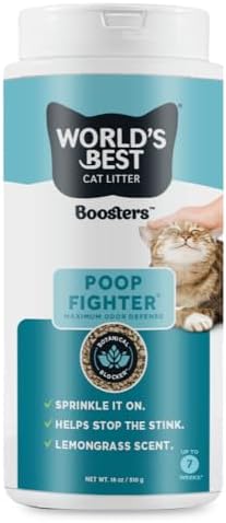 World's Best Cat Litter, Boosters Poop Fighter Additive, 18 oz Canister by WorldsBestCatLitter
