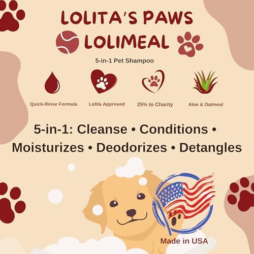 Lolimeal All-in-One Dog Shampoo – Gentle Oatmeal & Aloe Formula for Sensitive Skin, Moisturizing & Deodorizing, Made in USA, 16 oz - Image 5