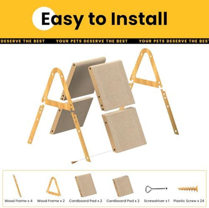Conlun Vertical Cat Scratcher | A-Frame Scratching Pad | Medium - Image 5
