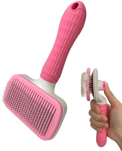 Pet Cleaning Deshedding Brush,Pet Hair Removal Brush for Shedding Massaging Grooming for Small Dogs,Cats,Rabbits(pink) by kvzvk