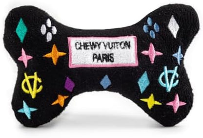 Haute Diggity Dog Chewy Vuiton Bone Plush Dog Toy, Designer Parody Toy by HauteDiggityDog