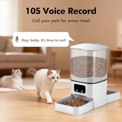 Automatic Cat Feeder for 2 Cats, Smart APP Control, 6L/25Cup Large Capacity - Image 5
