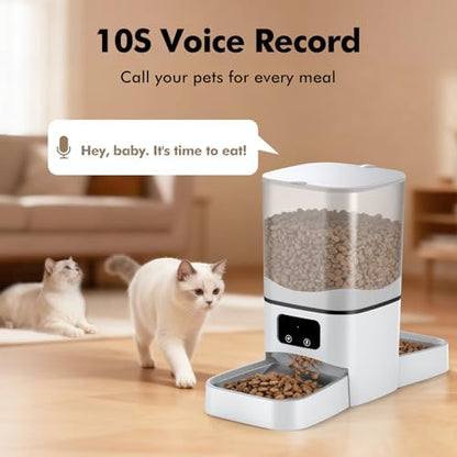 Automatic Cat Feeder for 2 Cats, Smart APP Control, 6L/25Cup Large Capacity - Image 5