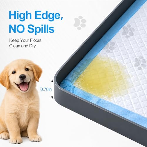 Dog Pee Pad Holder, Portable Leak-Proof Silicone Tray for Indoor Training - Image 2