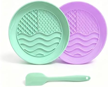 2Pcs Lick Mat for Dogs Cats,Suction Slow Feeder with Fish Scale by Wfciosdv