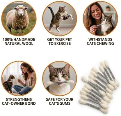 Glaciart One Swabs Cat Toys with Catnip - 6 Pk | Durable for Chew, Cute Cat Toys Interactive Kitty for Boredom, Exercise, & Play | Filled w/Organic Catnip for Anxiety & as Digestive Aid | Gift Idea - Image 4