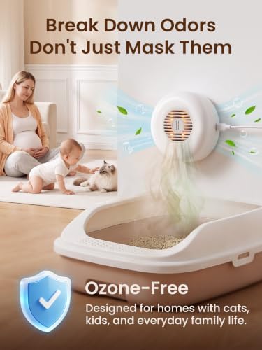 Cat Litter Deodorizer, Ozone-Free Photocatalytic Litter Box Odor Eliminator - Image 2