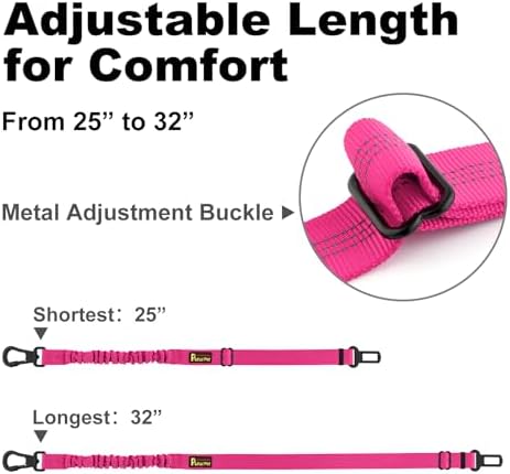 Plutus Pet Dog Seat Belt for Car, Adjustable Harness with Elastic Bungee - Image 6