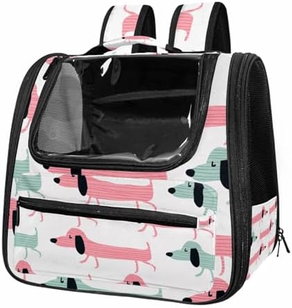 Funny Dachshund Dogs Pet Carrier Airline Approved Pet Carrier Bag Dog Carrier for Small Medium Cats Dogs Puppies Kitten by otnrnondcl
