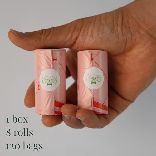 Thick Dog Poop Bags Rolls, Leak-Resistant Pet Waste Bags, 120 Count (8 Rolls), 9x13 in Large, Lavender Scented, Fits Most Dispensers, Pink - Image 2