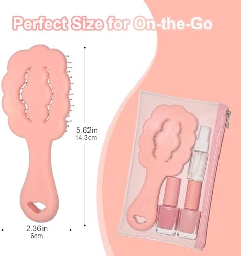 Cloud Shape Small Dog Grooming Brush (Pink) - Image 2