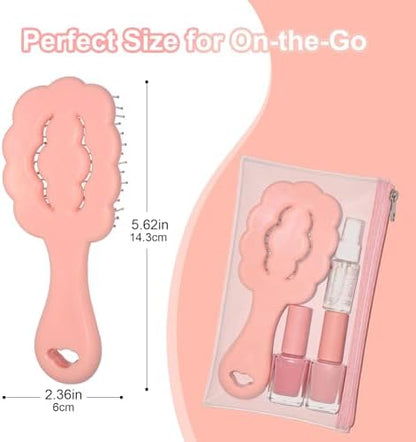 Cloud Shape Small Dog Grooming Brush (Pink) - Image 2