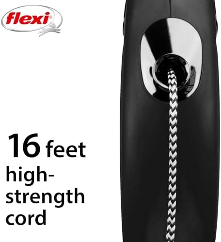 FLEXI® Classic Double Cord Retractable Dog Leash, Small, 16 ft - Black - Image 5