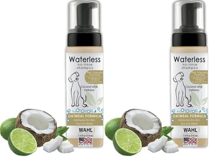 Wahl Waterless Shampoo for Animals, No Rinse | Oatmeal & Coconut Lime Verbena | Conditioning & Detangling | For Dogs, Cats & Horses | 7.1 Oz by Wahl