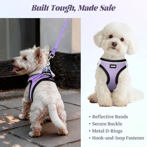 No Pull Dog Puppy Harness and Leash Set Reflective Mesh Vest Medium - Image 5