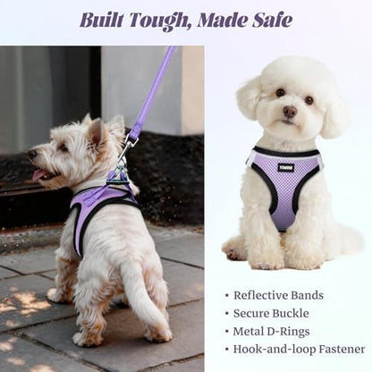 No Pull Dog Puppy Harness and Leash Set Reflective Mesh Vest Medium - Image 5