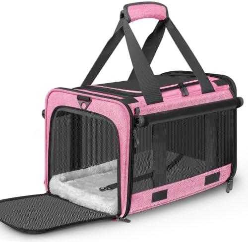 Soft Sided Cat Carrier for Anxious Pets with Privacy Roller Blinds by Unknown