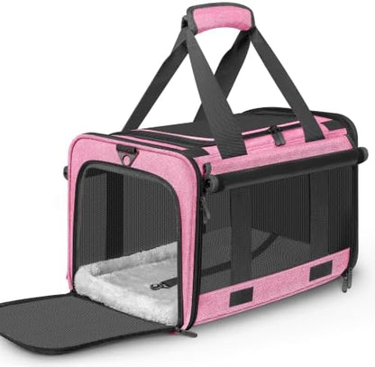 Soft Sided Cat Carrier for Anxious Pets with Privacy Roller Blinds by Unknown
